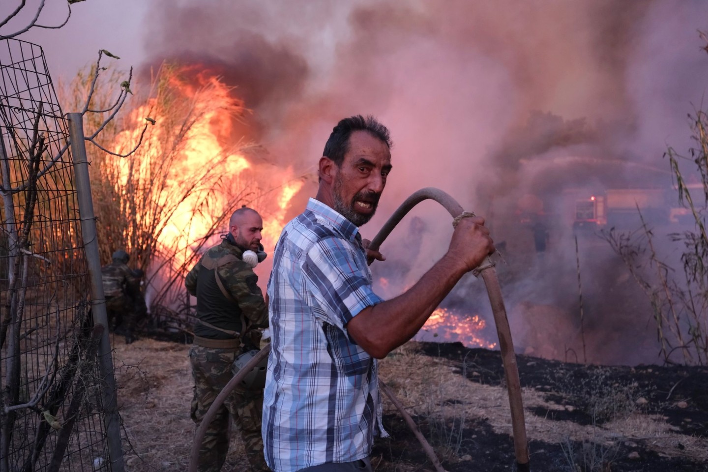 Im Norden von Athen wütetete gerade über Tage hinweg ein Großbrand. 