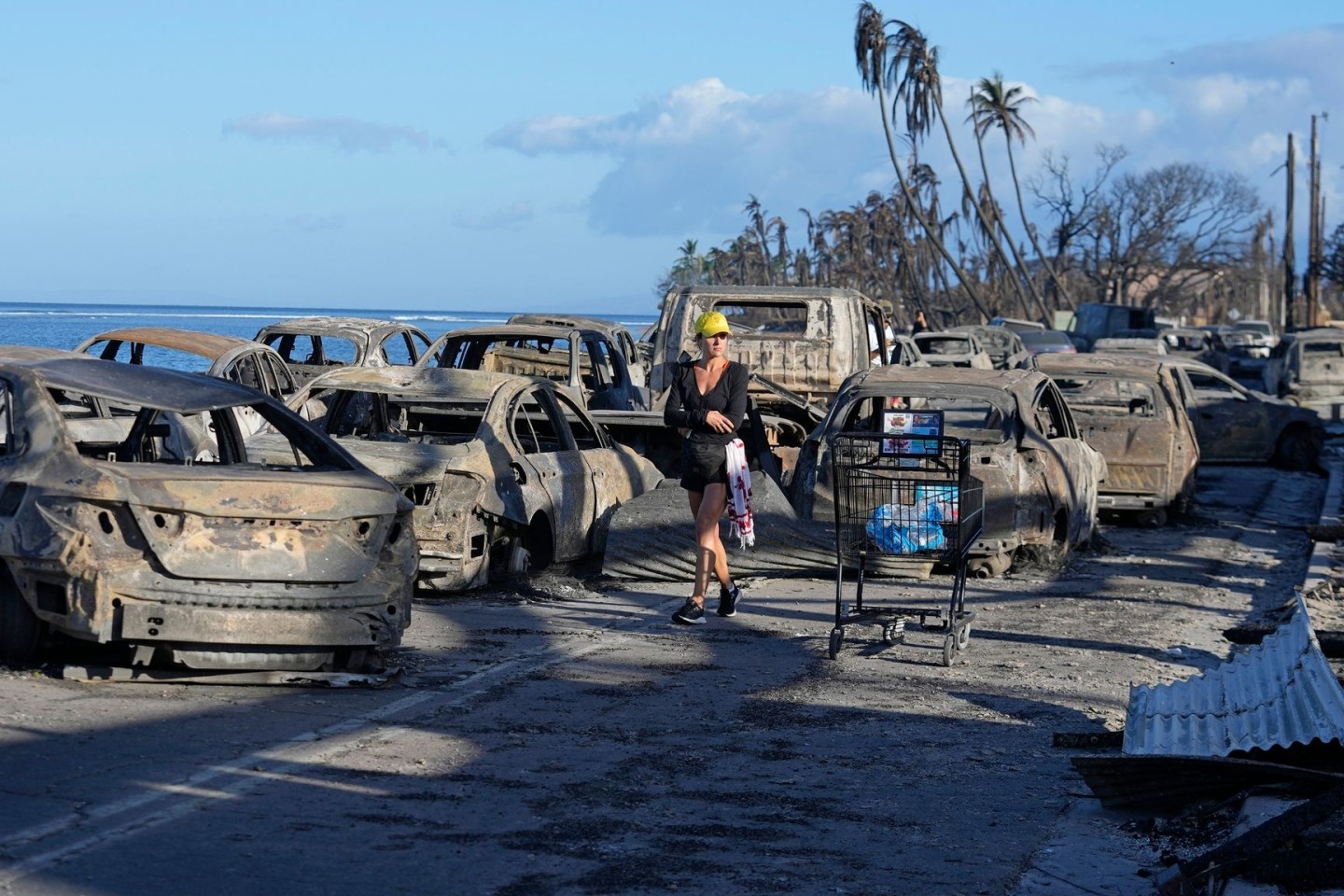 Ausgebrannte Autos in Lahaina.