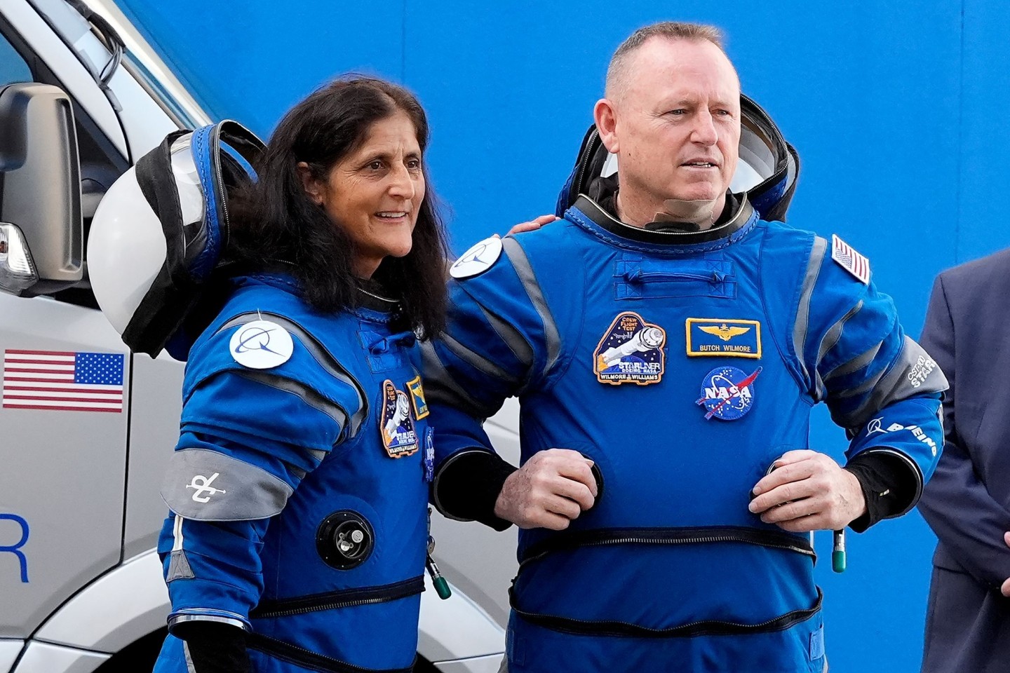 Wären Suni Williams (l) und Butch Wilmore auch gestartet, hätten sie ihr langes Bleiben auf der ISS absehen können? (Archivbild)